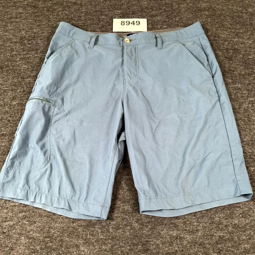 Chaps Shorts Mens 34 Blue Nylon Stretch Flat Front Regular‎ Fit Casual Outdoor